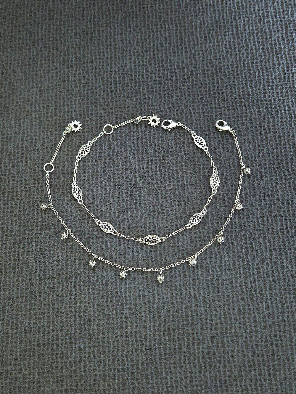 Marchesa Double✌️Gold💛 Filagree Anklet Set - Picture 16 of 16